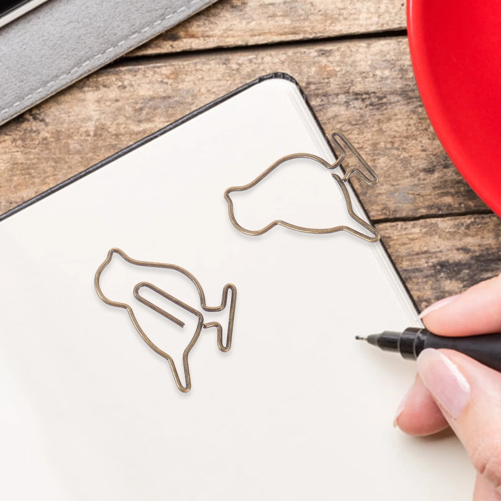 20pcs Paper Clips Delicate Paperclips Cute Paper Memo Clips Document Clips Metal Paperclips metal paper clip