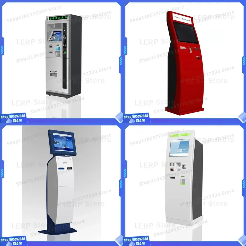 Self Service Ticket Vending Machine With Cash Coin Credit Debit Card And E Wallet QR Code Payment Support For Station