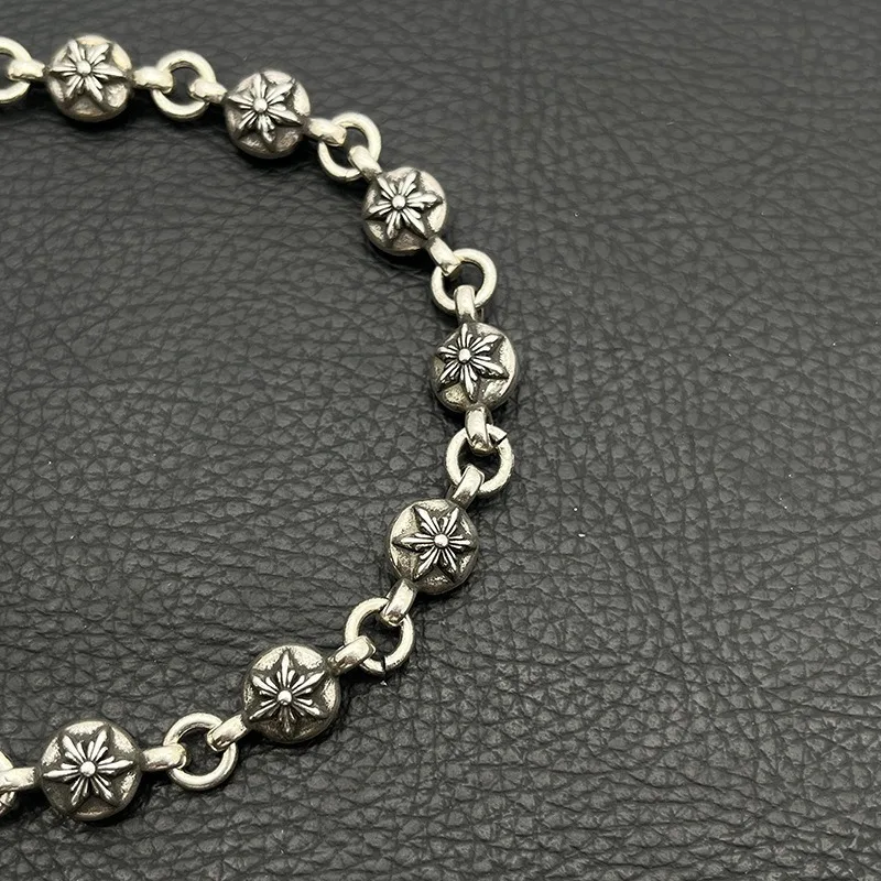 Premium Retro Hexagram Ball Bracelet Men's and Women's Hip-hop Domineering Men's Classic Old Adjustable Gift