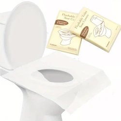 50pcs Disposable Toilet Seat Covers Paper Flushable Paper For Public Restrooms Airplane Camping Travel Practical Accessories