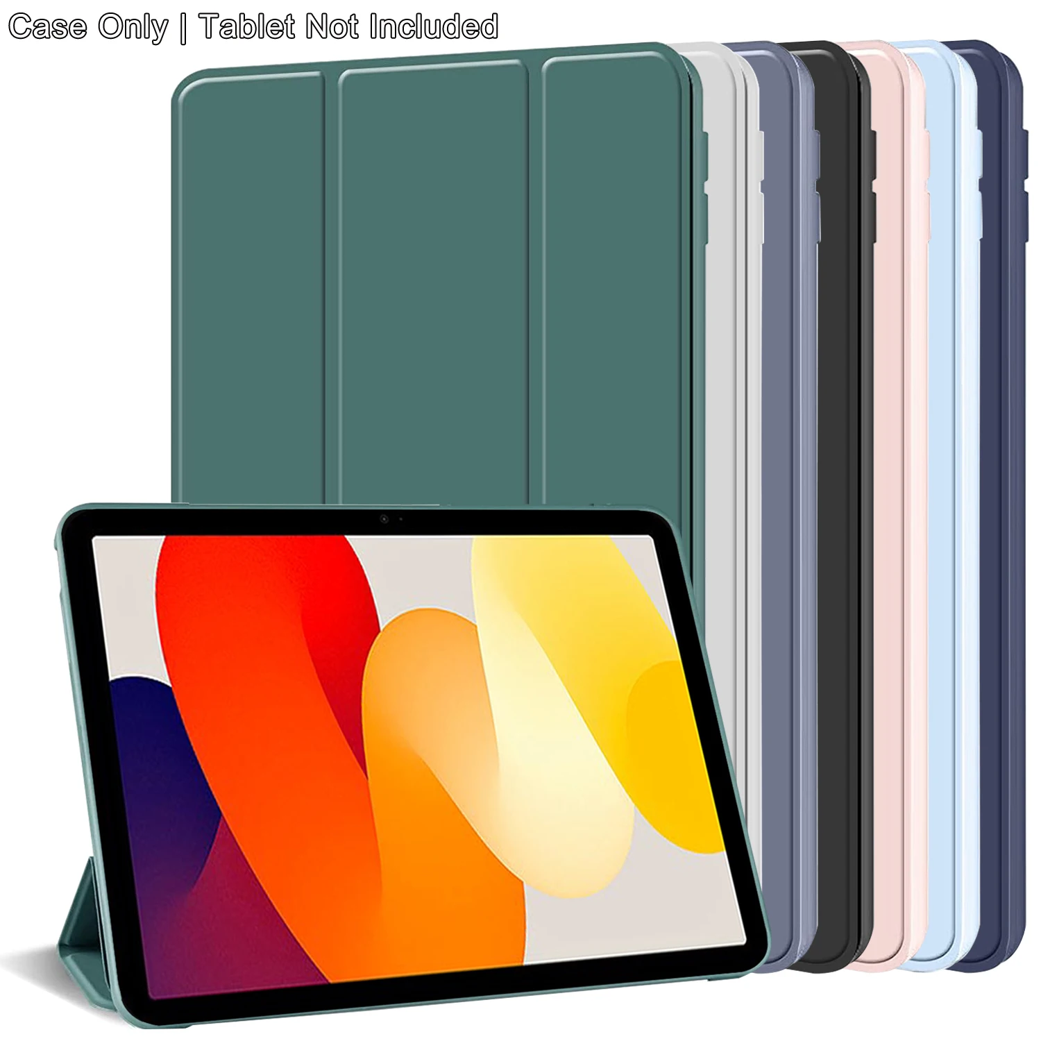 Tri-fold Flip Case For Xiaomi Redmi Pad SE 11 inch 2023 Magnetic Stand PU Leather Protective Cover Auto Sleep/Wake up