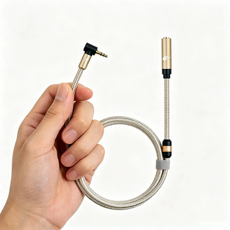 GOLLEY LION 1/4 Inch Female to 3.5mm Adapter Cable, Right-Angle 3.5mm Male to TRS 6.35mm Female Headphone Adapter