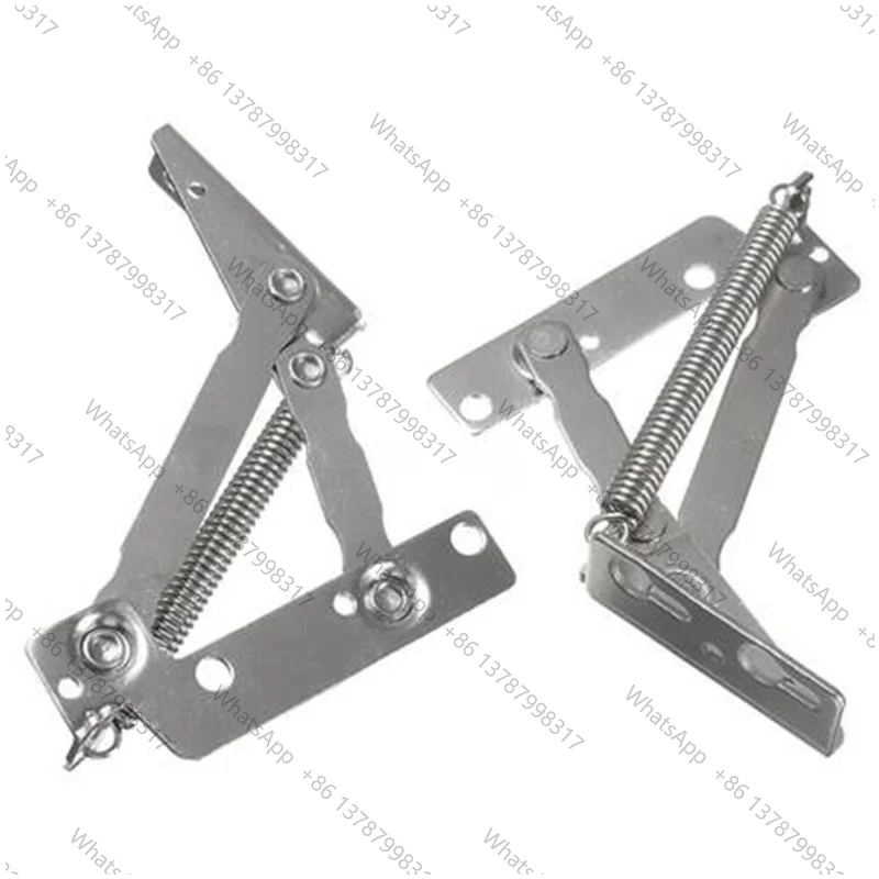 2pcs 80 degree Sprung Hinges Cabinet Door Lift Up Stay Flap Top Support Cupboard Kitchen