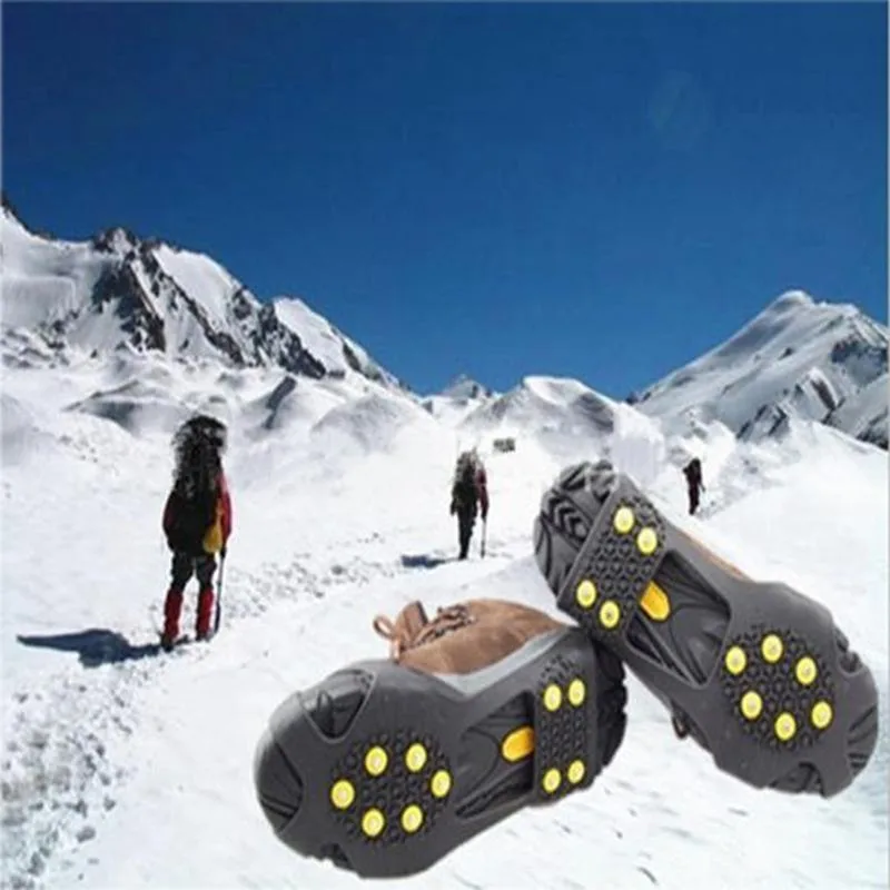 

10 Studs Anti-Skid Ice Snow Gripper Spike Winter Climbing Shoes Anti-Slip Ice Grips for Shoes Boots Snow Cleats Crampones