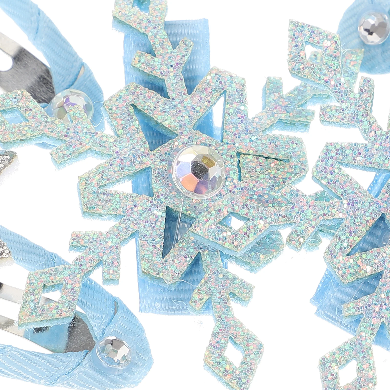 

6Pcs Kids Hair Accessories Snowflake Decorative Hair Clip Cute Snap Duckbill Clip for Little Girls Birthday Party