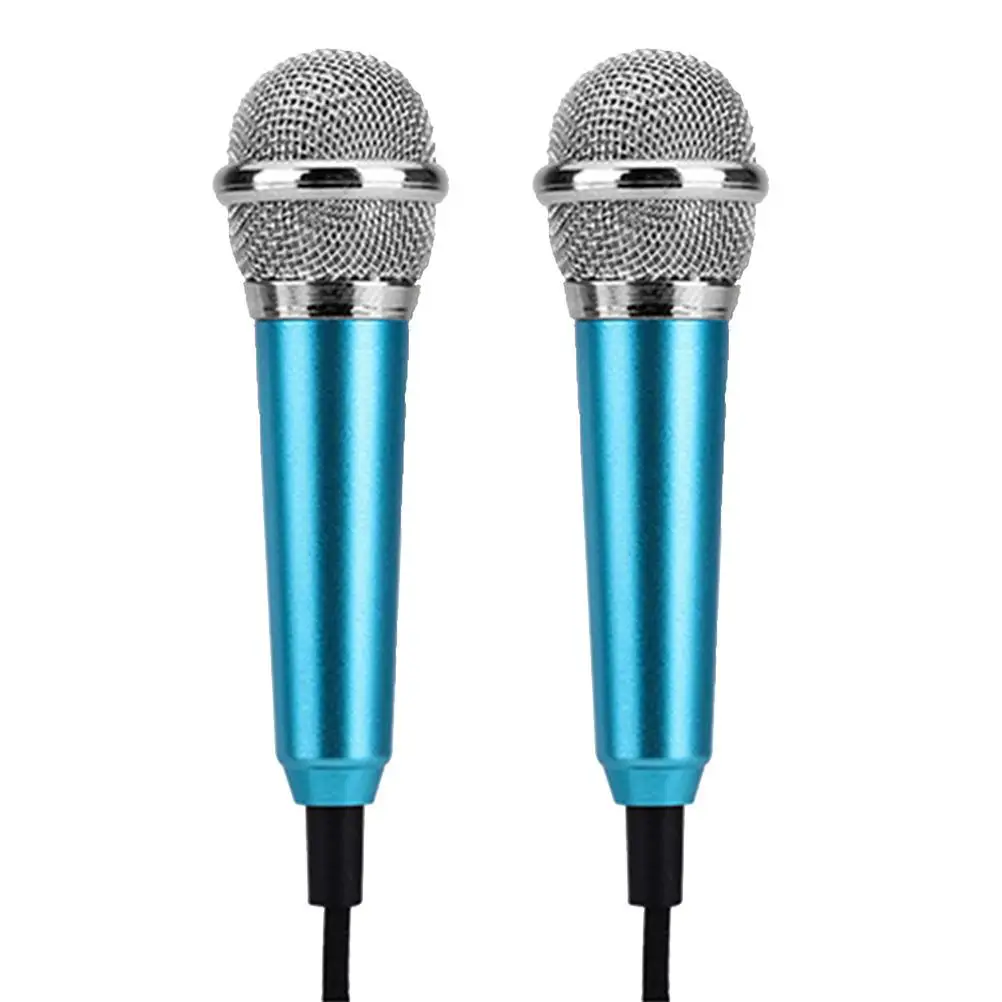 

2Pcs Mini Notebook Mobile Sing Recording Compatible Smartphones Recording Microphone PCs Microphone Song