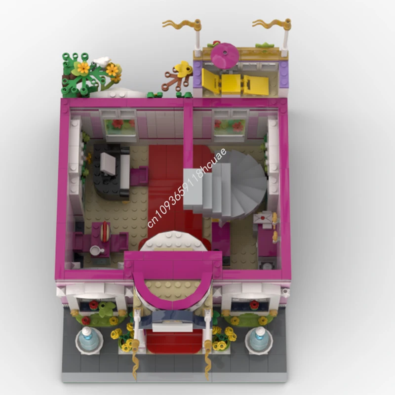 1616pcs MOC Modulaire HLC Hotel Building Model blokken ambachtelijke speelgoed Verjaardag DIY Architectuur creatieve Kids Baksteen kerstcadeaus