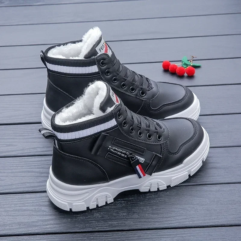 Winter Women Cotton Shoes Plush Thick Warm Booties Woman 2023 Female Comfortable Boot High Top Sneakers Snow Short Boots 35-40