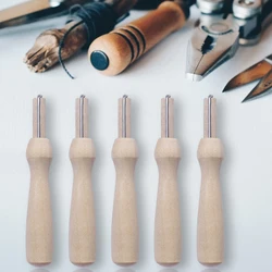 5pcs Wooden Handle Holder with Felting Needles DIY Craft Sewing Needlework Felt Hand Needles Tool