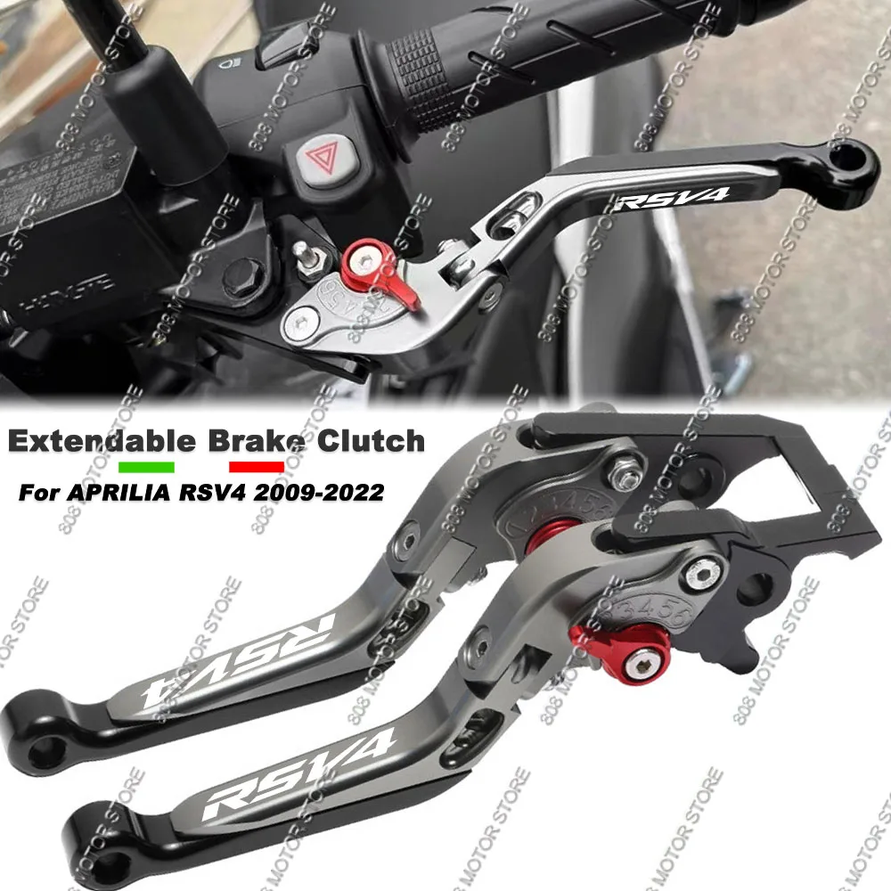 

For RS V4 rsv4 RSV4 Motorcycle Accessories CNC Brake Clutch Levers Adjustable Extendable Handlebar Grips