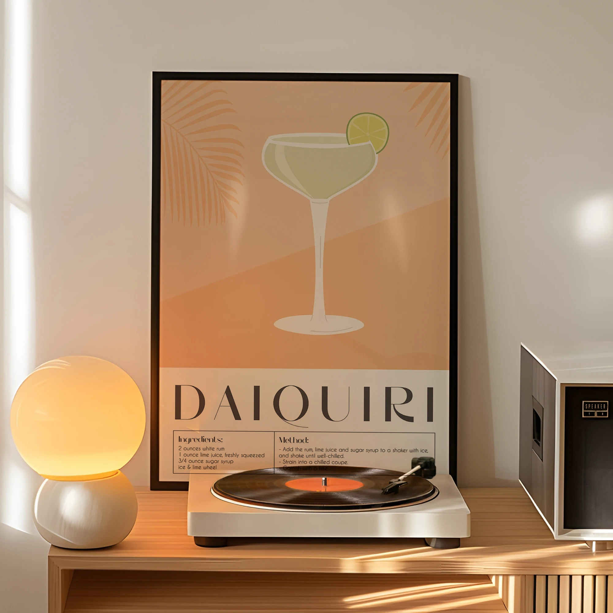 Modern Aperol Spritz Cocktail  Wall Art Print Canvas Painting Poster Picture For Living Room,Bedroom And Bar Home Decor