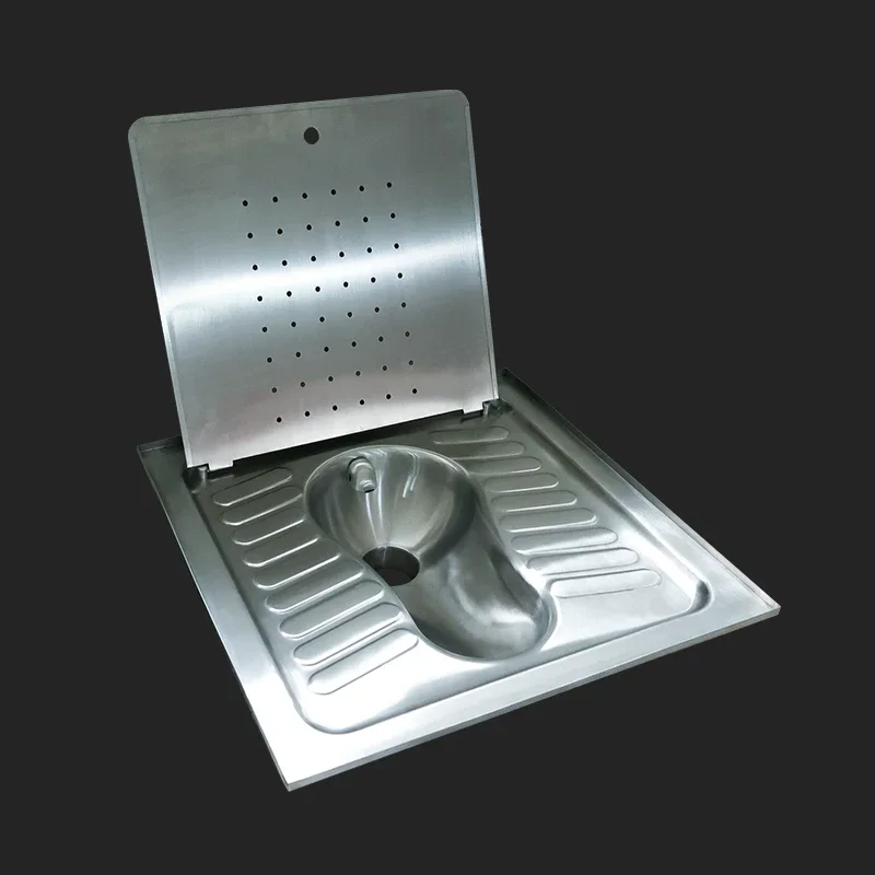 304 Stainless Steel Squat Toilet Public Toilet One-piece Molded Large Toilet Bowl