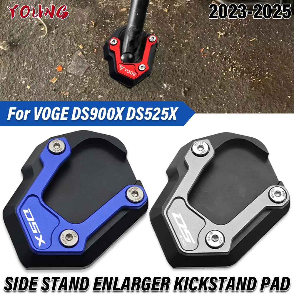 Motorcycle CNC Kickstand Foot Side Stand Enlarger Pad For VOGE Loncin 900DSX DS525X DS900X 525DSX DSX 900 525 2023-UP