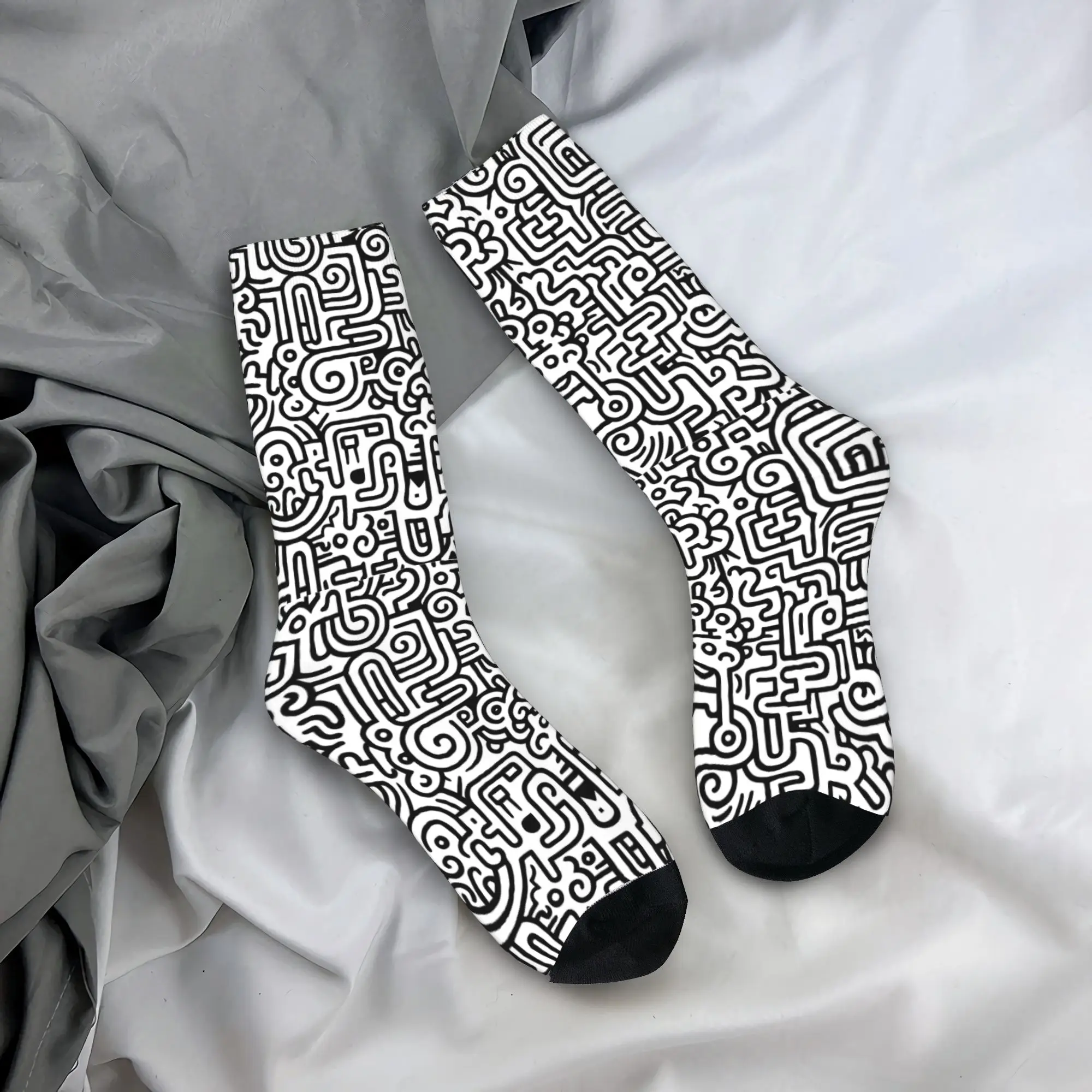 Men Socks Pop Art Abstract  Stockings Anti Sweat Soft Socks Winter Casual Custom Skateboard Socks
