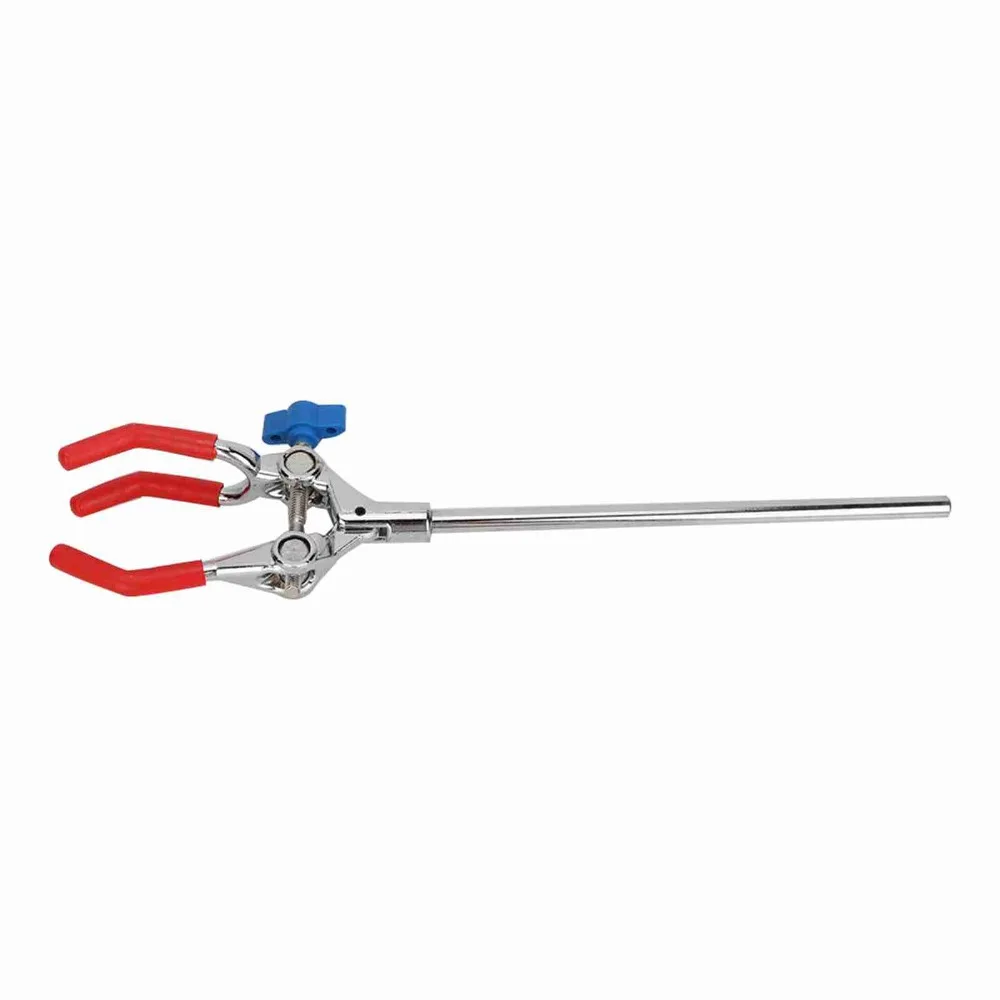 Zinc Alloy Electroplated Laboratory Three Prong Clamp Rotatable Three Jaw Large Size Three Jaw Rotary Clamp Adjustable Opening