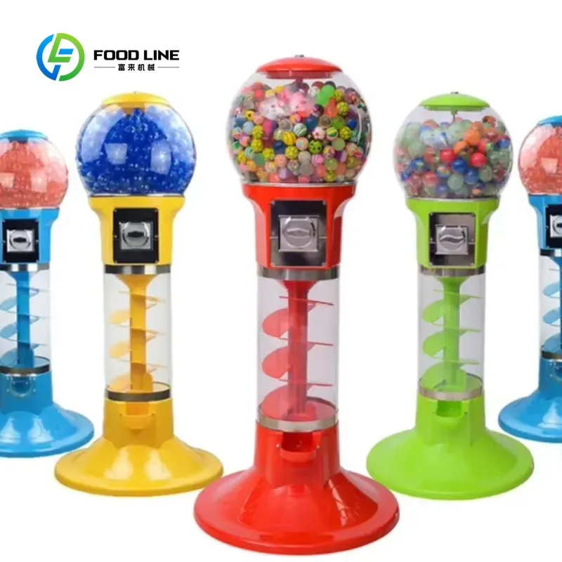 Customized 110 CM Hot Seller Sprial Vending Machine GumBall Capsule Toy Candy Dispenser Automaat Schuifdeur Vending Machine