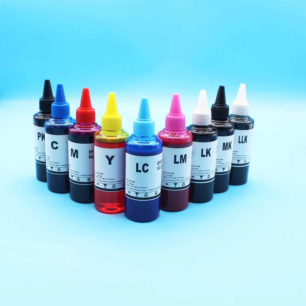 

9 X 100ML Premium Pigment Ink for Epson Surecolor P600 P800 P608 P808 R3000 Stylus Pro3880 3800 3850 3890 3885 Refill Ink