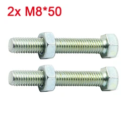 2X Motorcycle Swingarm Chain Adjuster Bolt Screws M8x50 For Honda Kawasaki Suzuki CR CRF KX RM YZ CR125 CR250 CR500 KX80 KX85