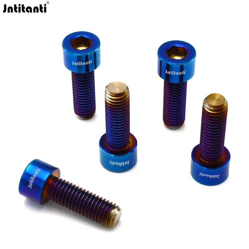 

Jntitanti Шестигранная головка Gr.5 Титан Ti-6Al-4V Автомобильный болт втулки колеса с разделенным ободом M10x1,5 мм