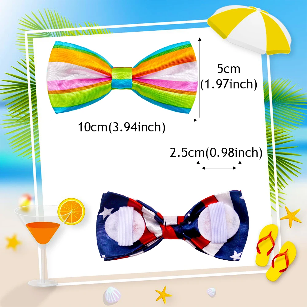 New 50/100 pcs Dog Collar Bow Tie Double Dog Bows Dog Supplies Removable Pet Dog Bowties Collar Decoration Pet Accessories