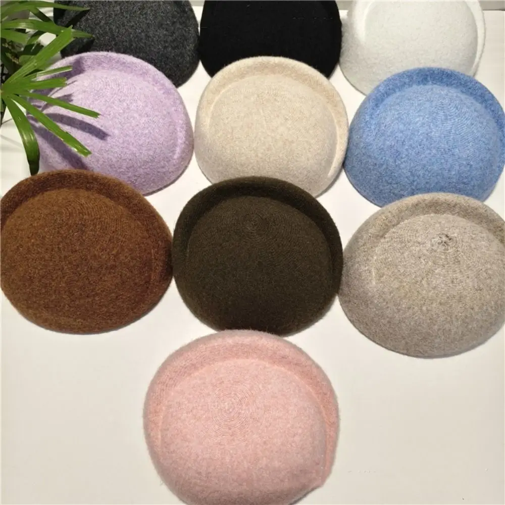 Vintage French Style Pillbox Hat Fedoras Teardrop Fedora Hat Elegant Solid Color Medicine Box Hat Performances