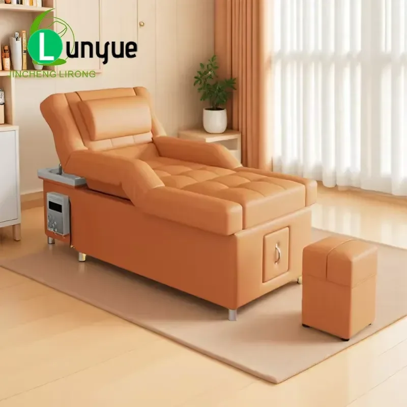 Electric Lifting Shampoo Bed Multifunctional Thai Massage Chair Foot Rest Head Wash Basin for Spa Beauty Furniture