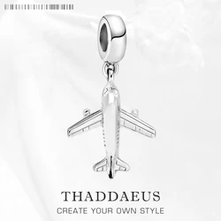 Aircraft Pendant Dangle Charm New Arrival 925 Sterling Silver Airplane Gift Simple Cute Fashion Jewelry