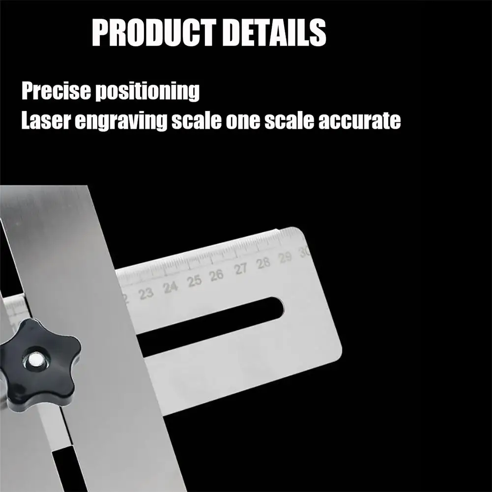 Tile Locator Ruler Multifunctional Stainless Steel Adjustable Punching Measuring Ruler Tile Tools For House Decorated Work