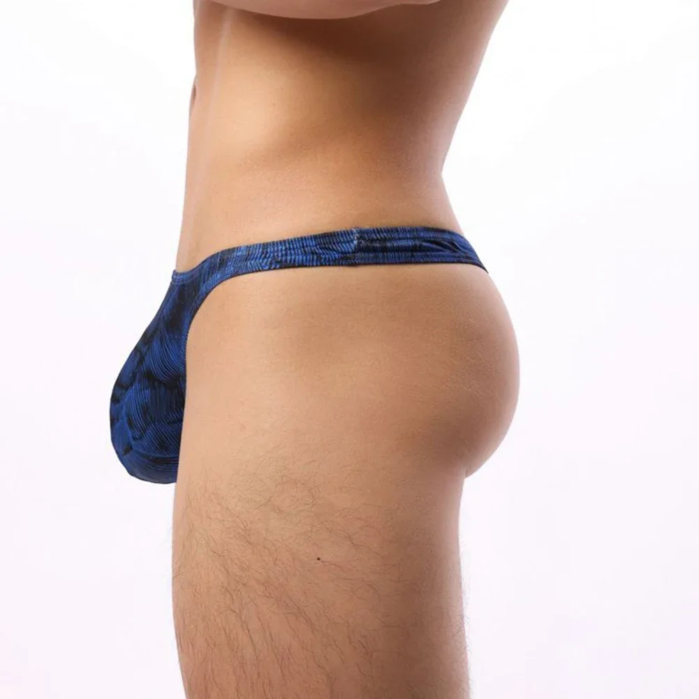 Ropa interior Sexy para hombre, bragas con bolsa, lencería de cintura baja, tangas