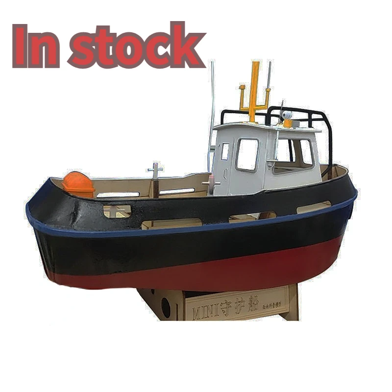 Tugboat Model Kit In-port Top Pusher Tug Kit Assembled Wooden Ship Model Guardian Ship DIY