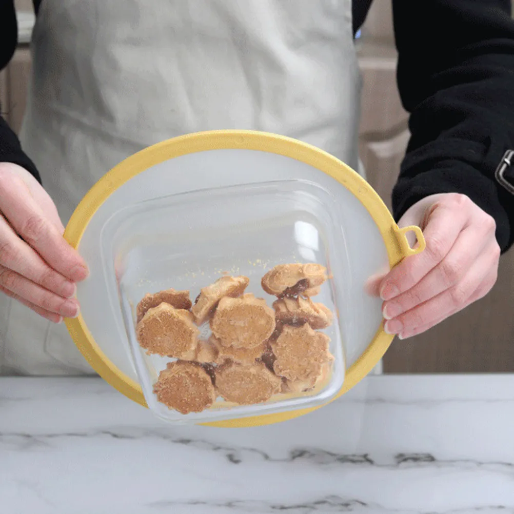 4pcs Universal Fresh-Keeping Covers For Food Storage Bowls Stretch Seal Dust-Proof Pan Dust-Proof Pan Lids Lids