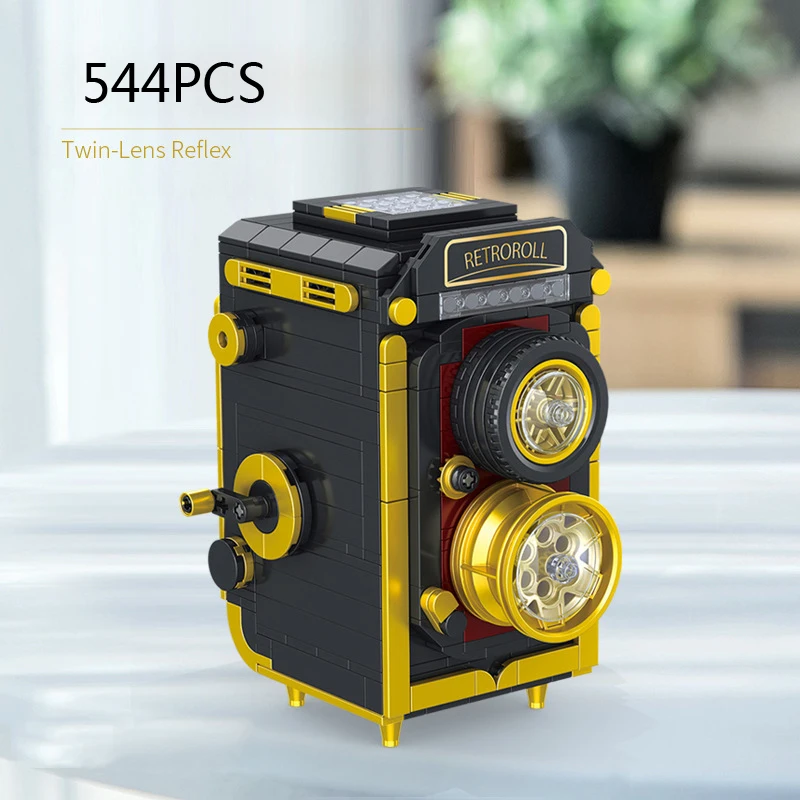 Idea Simulation Building Block TLR Classical Camera Twin-Lens Reflex Construction Model Figures Bricks Educational Toy For Gift