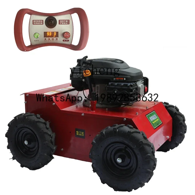 ABB remote control four-wheel drive lawn mower self-propelled  lawn machine orchard high-horsepower weeding broken