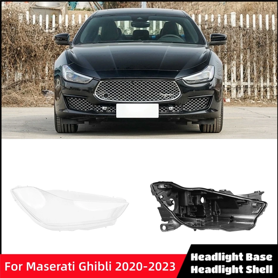 For Maserati Ghibli 2020 2021 2022 2023 Vehicle Accessories Car Base Head Lamp Shell Bracket Car Front Headlight Lens Cover