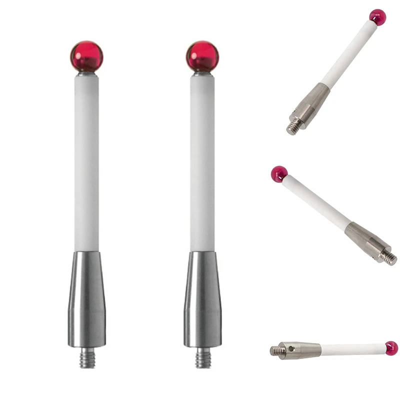 

2Pcs CMM Probe Stylus 6Mm Ball Tip CMM Contact Probes Ceramic Shafts Probe Testing Parts For Renishaw A-5000-3709