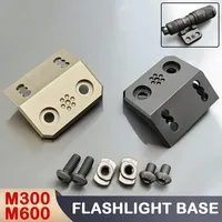 Tactical M300/M600 Flashlight LED Light Side Replacement Mounting Base Hunting MLOK Guide Rail Metal Base Mlok Flashlight Base