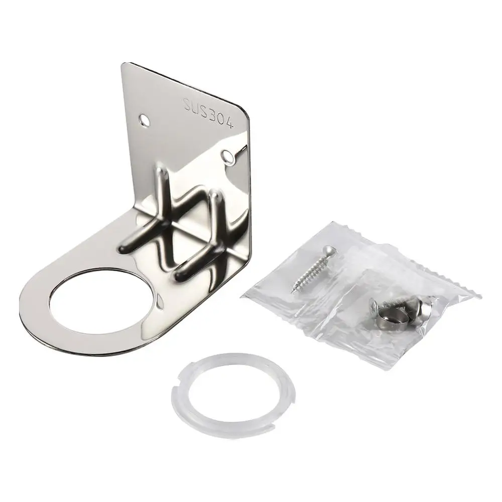 

Waterproof Thicken Stainless Steel Wall Mounted with Reducing Ring Bottle Holder Shower Rack Shampoo Organizer Matel Hook