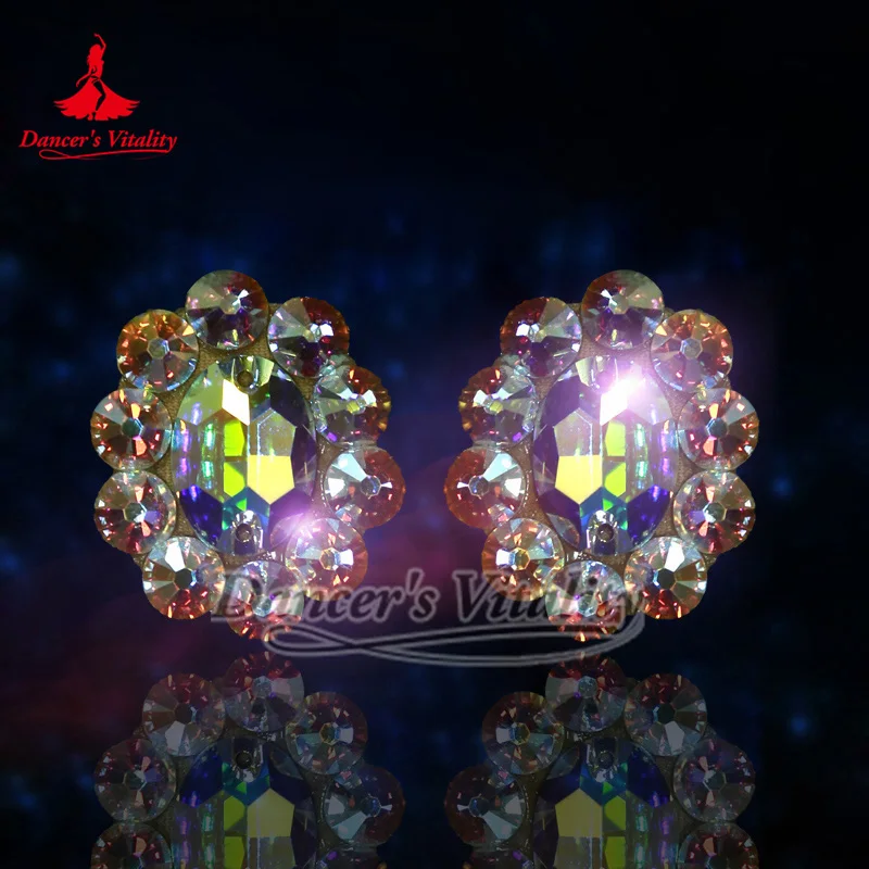 

Современный танец живота, роскошные камни AB, модный аксессуар, конкурс взрослых и детей, латинский наряд, одинаковые серьги