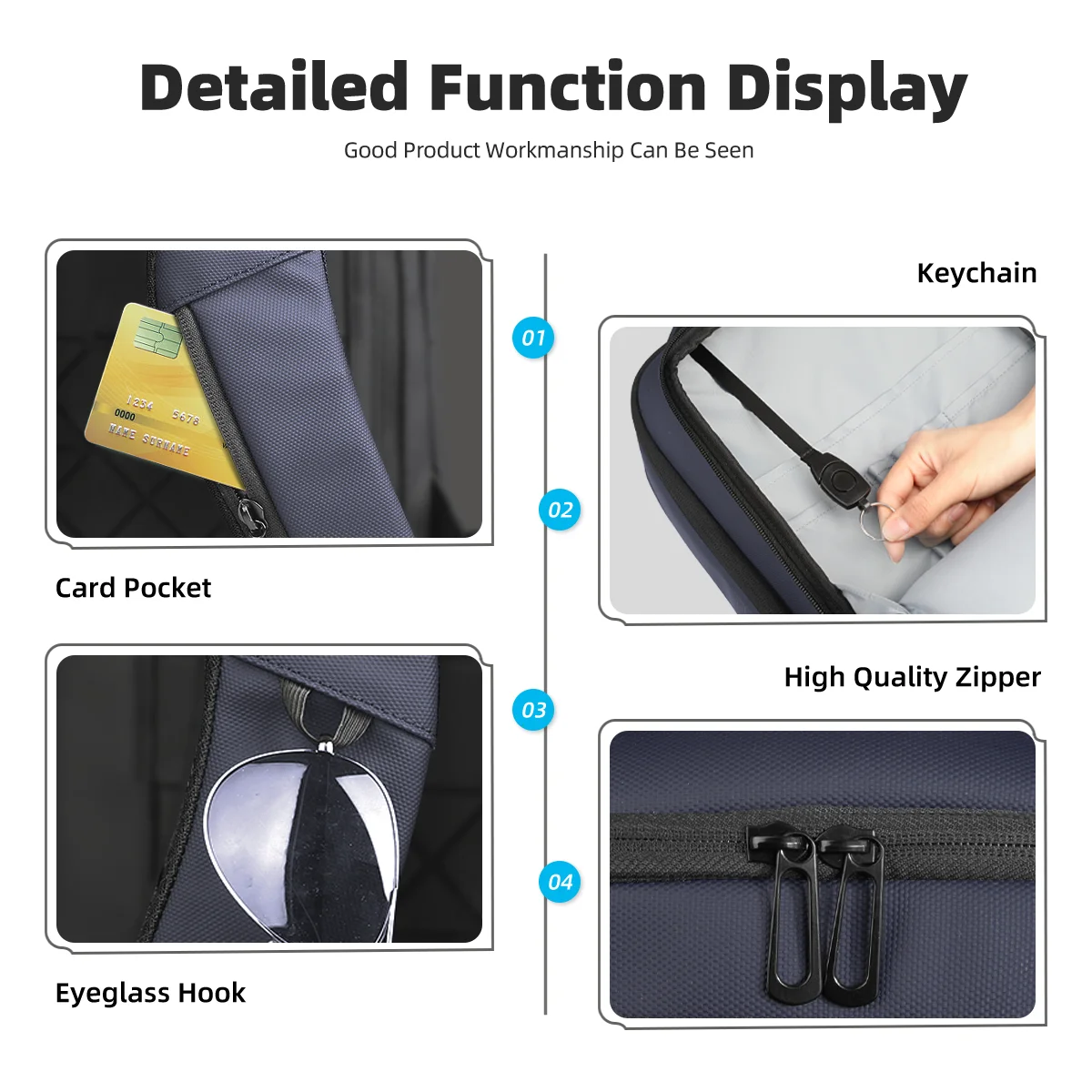 حقيبة ظهر للكمبيوتر المحمول للرجال من HcanKcan مقاس 15.6 بوصة حقيبة ظهر بسيطة للأعمال مع شحن USB حقائب مدرسية متعددة الجيوب للسفر #6