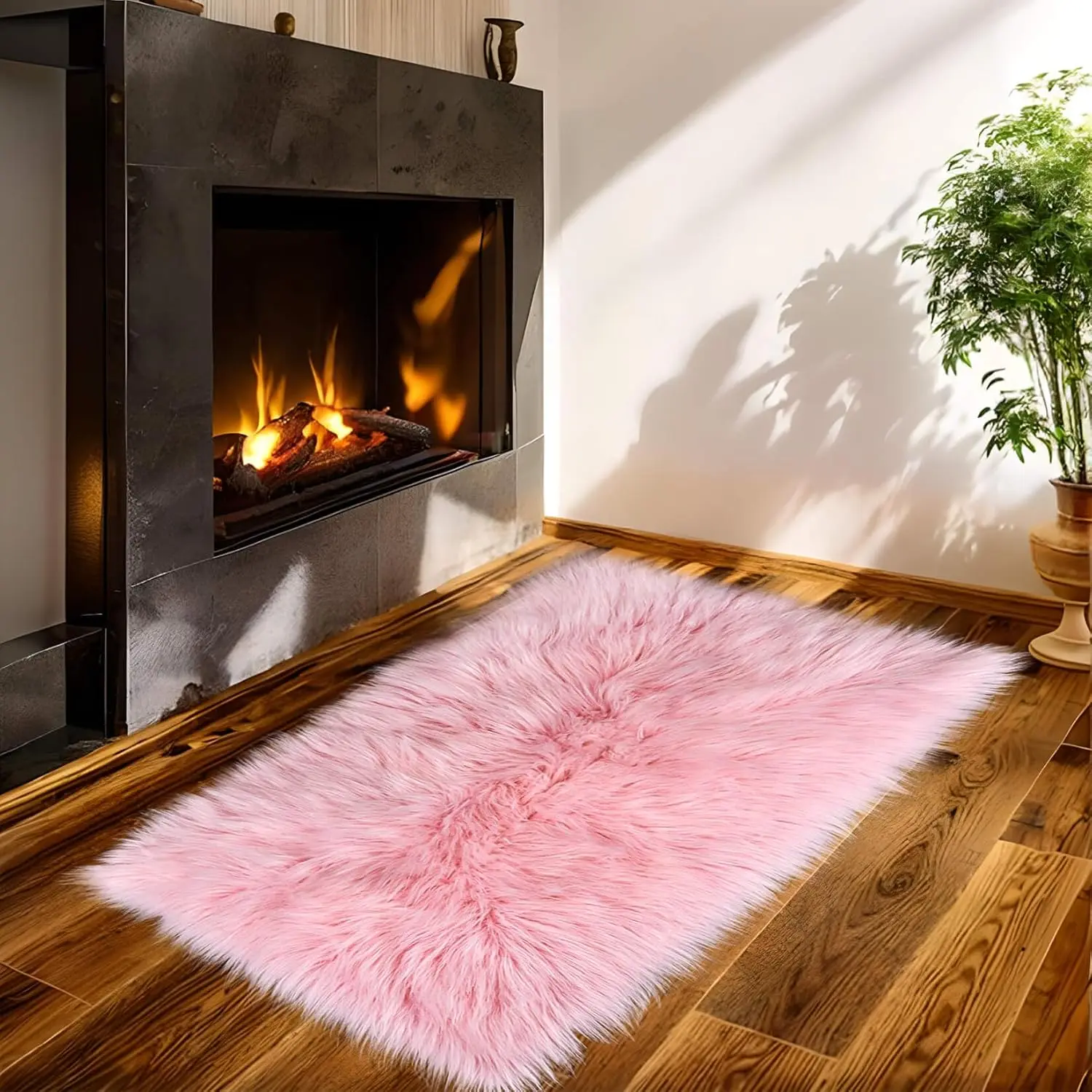 Area Rug Soft Fluffy Rug 20 x 32 Inch,for Bedroom, Living Room, Nursery, Dorm, Playroom,Indoor Decor, Fur Rug Rectangular