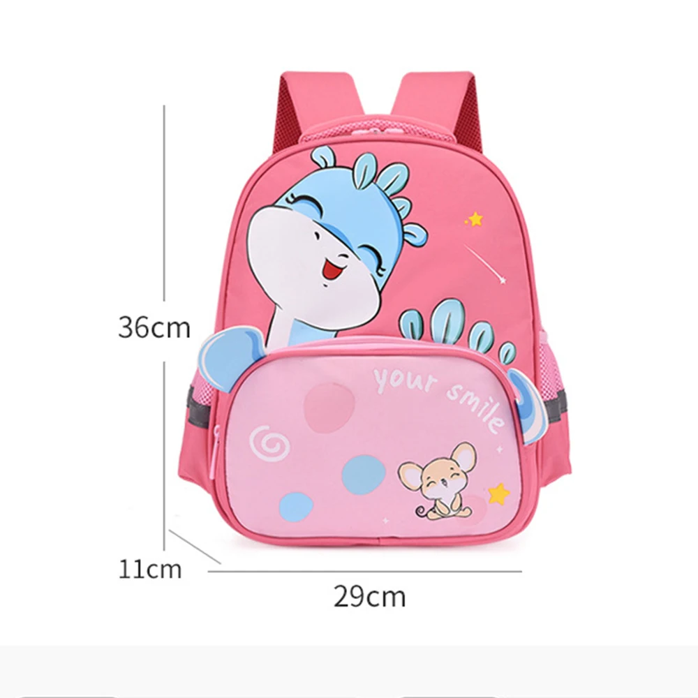 Personal isierter Name Cartoon niedlichen Dinosaurier Kindergarten Rucksack, gestickter Name große Kapazität leichtes Reise geschenk paket