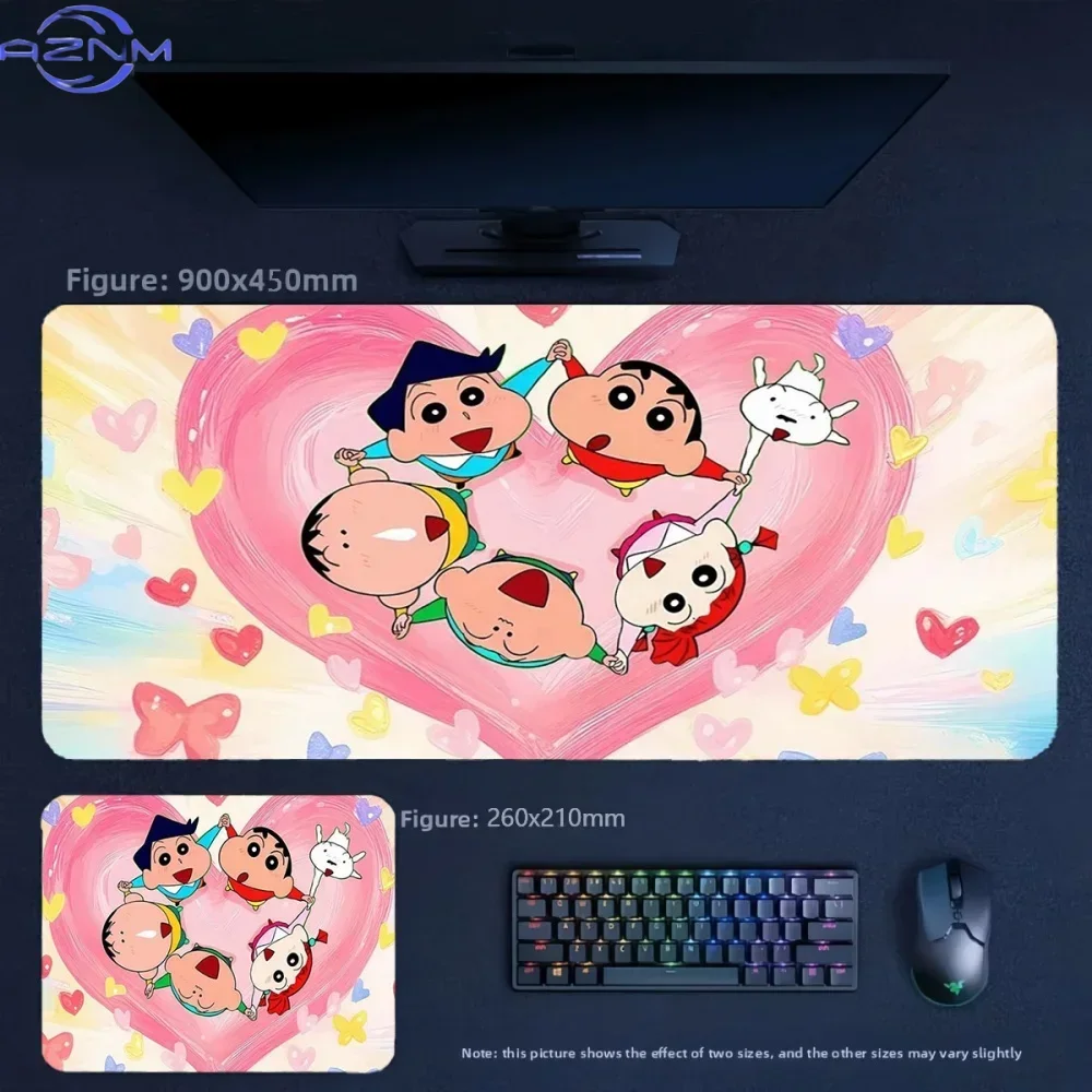 Animation Crayon Shin-chan and His Friends  Non-slip Mouse Pad Precision Edging High-quality  Anti Slip Table Mat