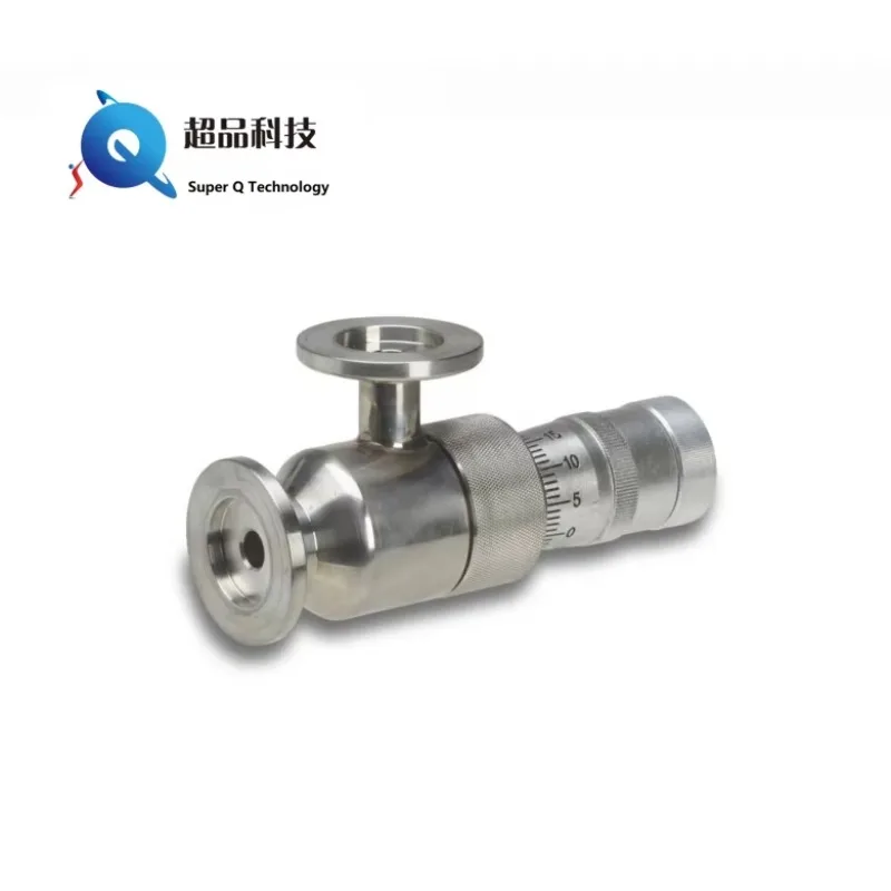 KF16 High Vacuum Manual Power Metering Angle Valve for Gas Media Structured with High Efficiency