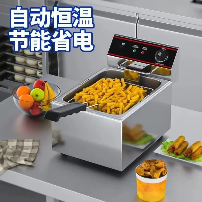 

Electric Fryer Stainless Steel Fryer Electric Fryer Commercial Fried Chicken French Fries Single Double Cylinder Timed Thickene