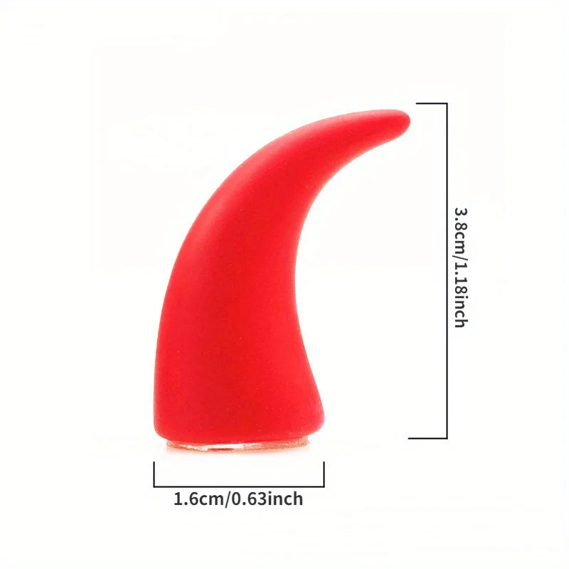 1Pair Automobile Dashboard Decoration Cow Horn Paste Electric Vehicle Round Lamp Devil Cow Horn Motorcycle Helmet Decoration
