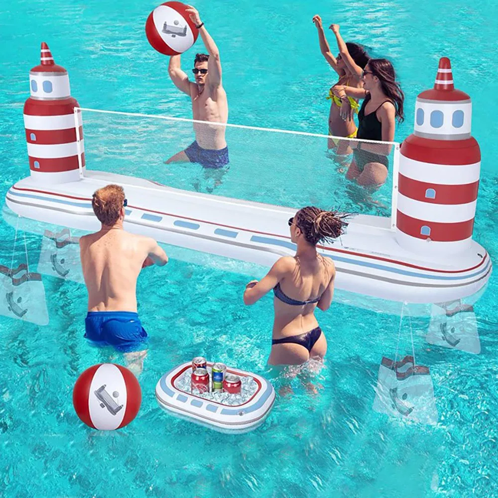 

Новая надувная волейбольная рама, плавающая игрушка для активного отдыха на свежем воздухе, игровое оборудование