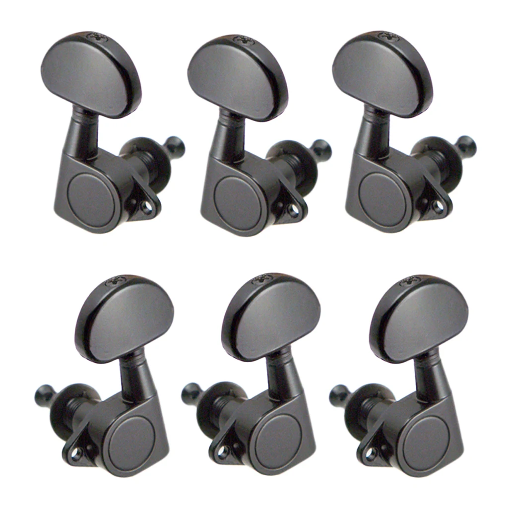Guitar Tuning Pegs Knobs 3L3R Sealed Gear Iron Copper Heads for Acoustic Electric Guitar Accessories