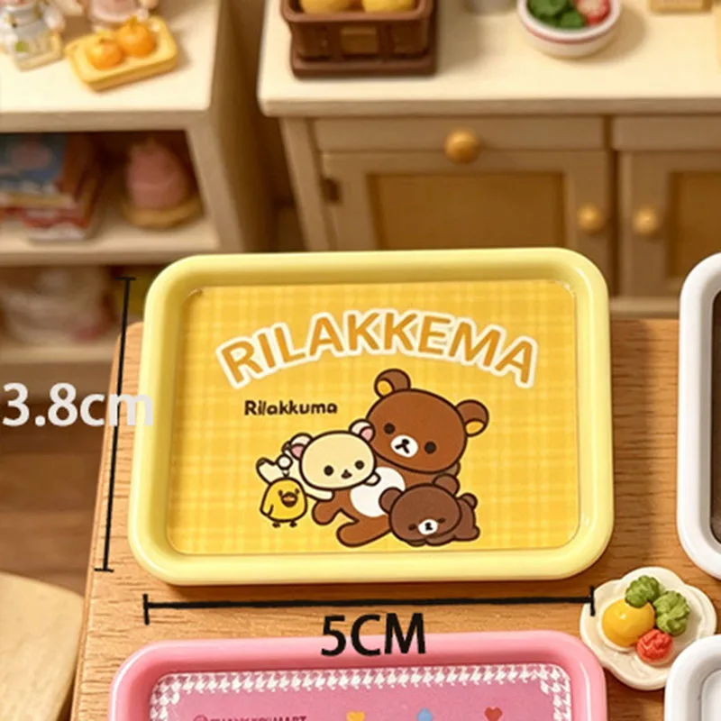 Miniature Mini Simulation Tray Dinner Plate Bread Clip Toy Home Decoration Ornament For Hobby Collection view 2