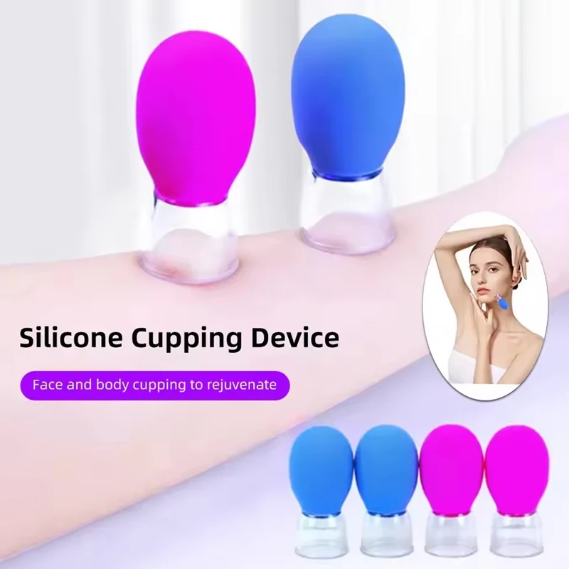 Mini Natural Silicone Facial Cupping Massage Cup for Body Face Neck Eye Massager Soft Anti-Aging Facial Care Beauty Tool Therapy