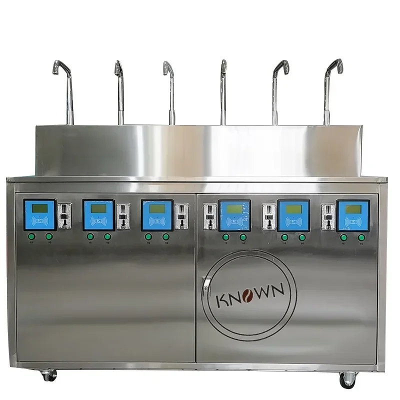 Hot salesWater Dispensers Liquid Filling Machine Hotel Hospital Water Vending Machine with 6 Outlets Freestanding